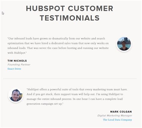 Testimonials from Satisfied Customers